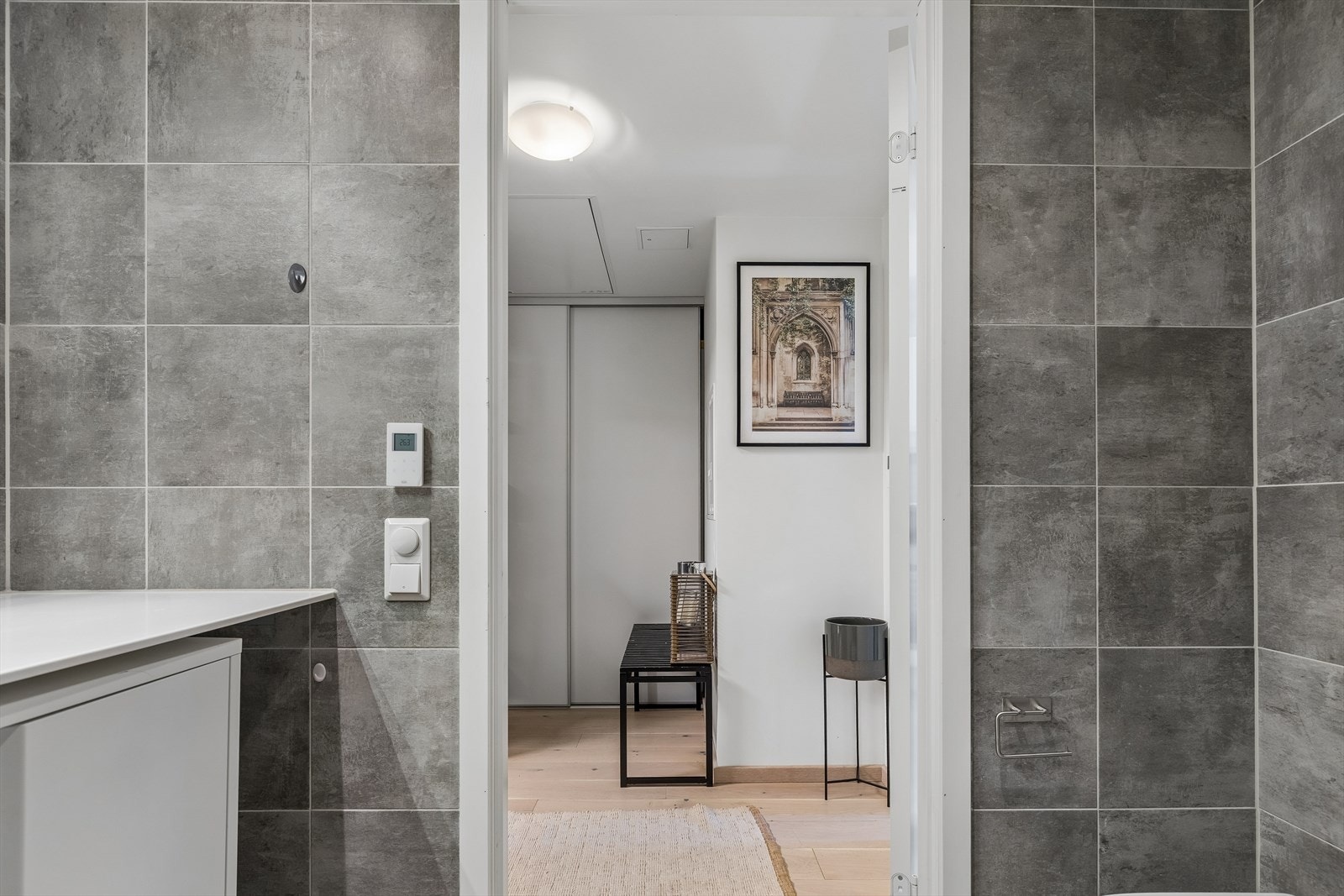 Det er balansert ventilasjon i leiligheten. Galleribilde