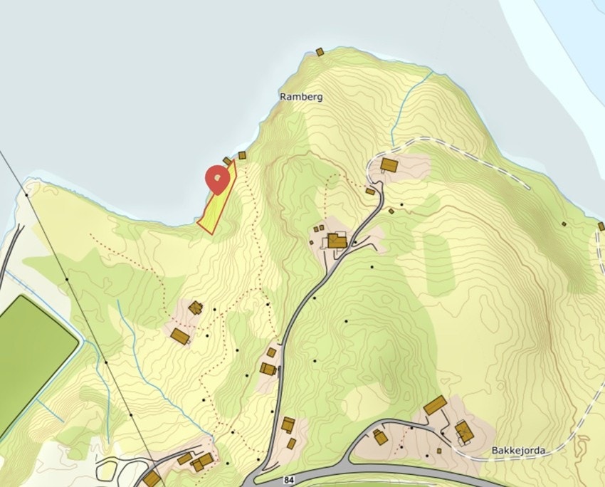 Kart over tomteparsell Gnr 27 Bnr 139