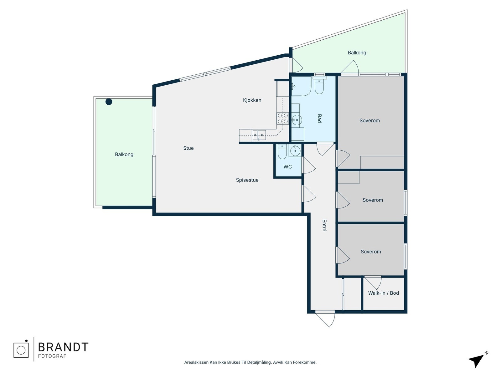 Leiligheten er på ett plan og har en praktisk planløsning. Galleribilde