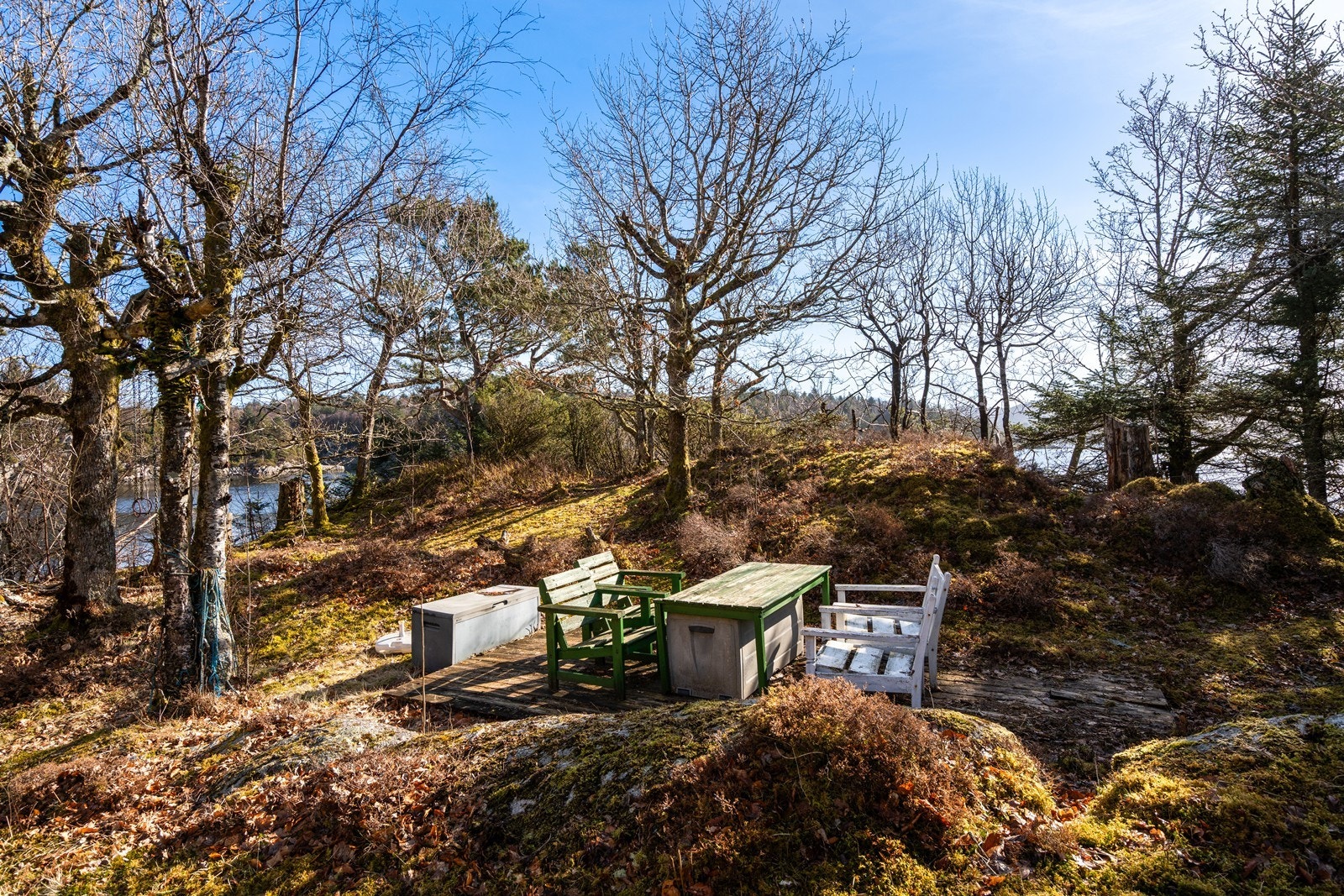 Lun samlingsplass på tomta. Galleribilde