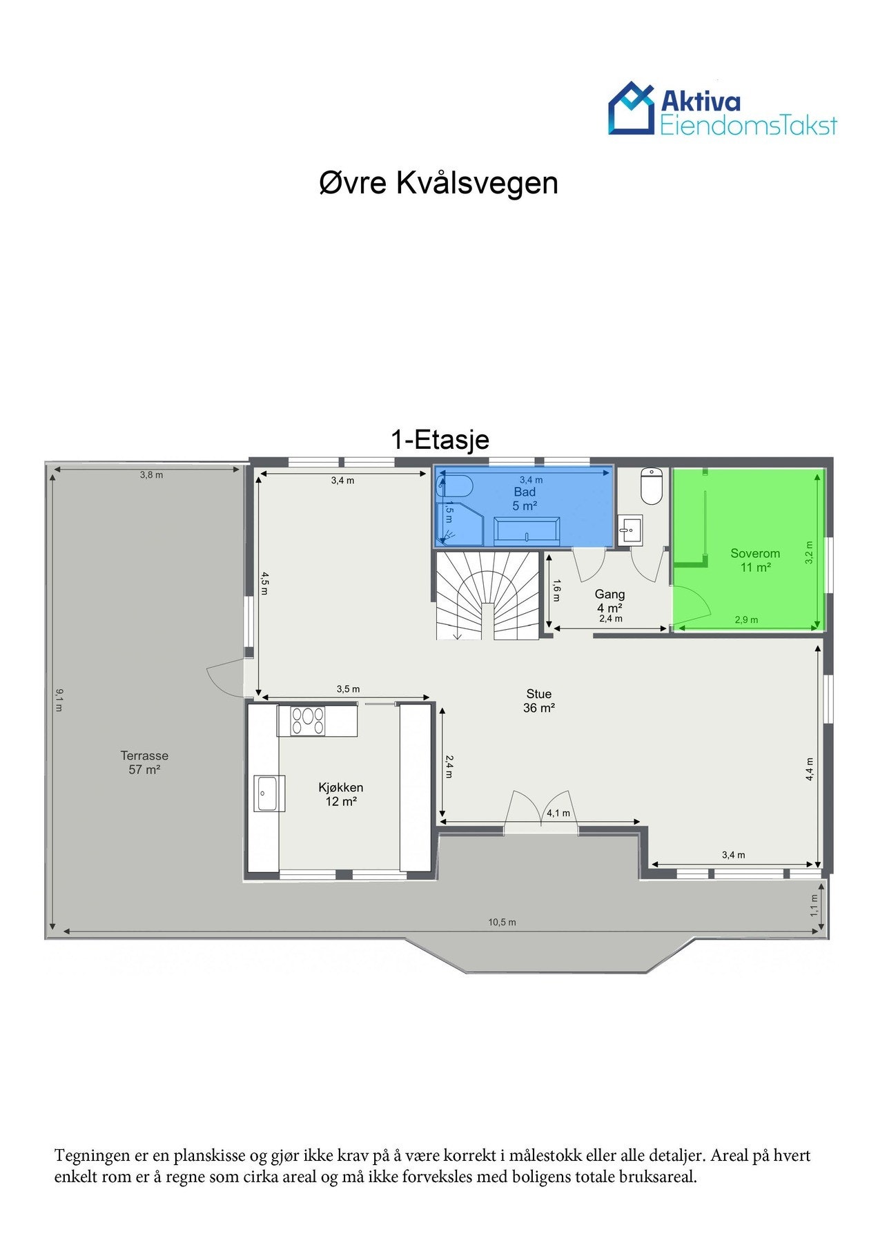 Planskisse 1. etasje. Galleribilde