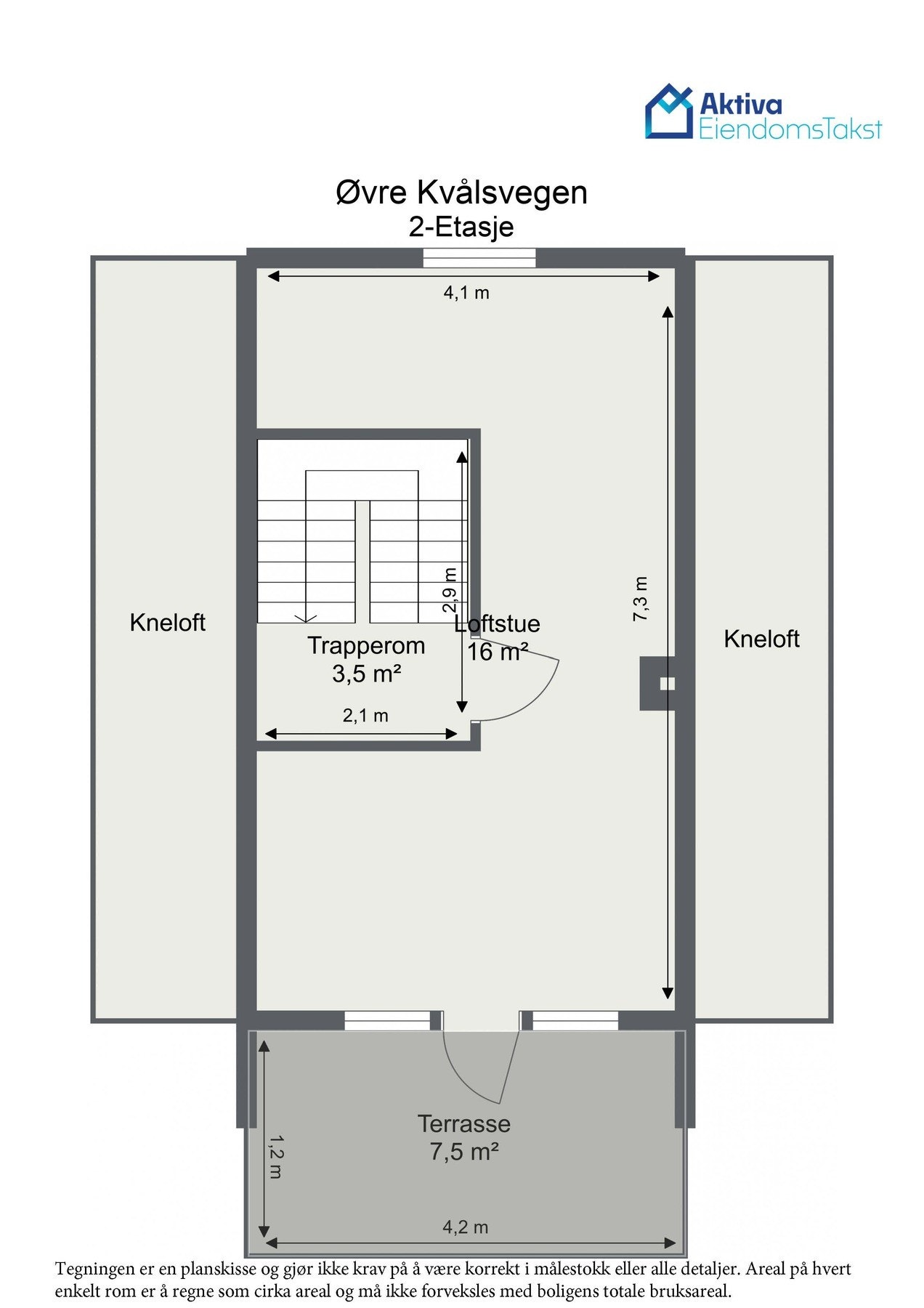 Planskisse loft. Galleribilde