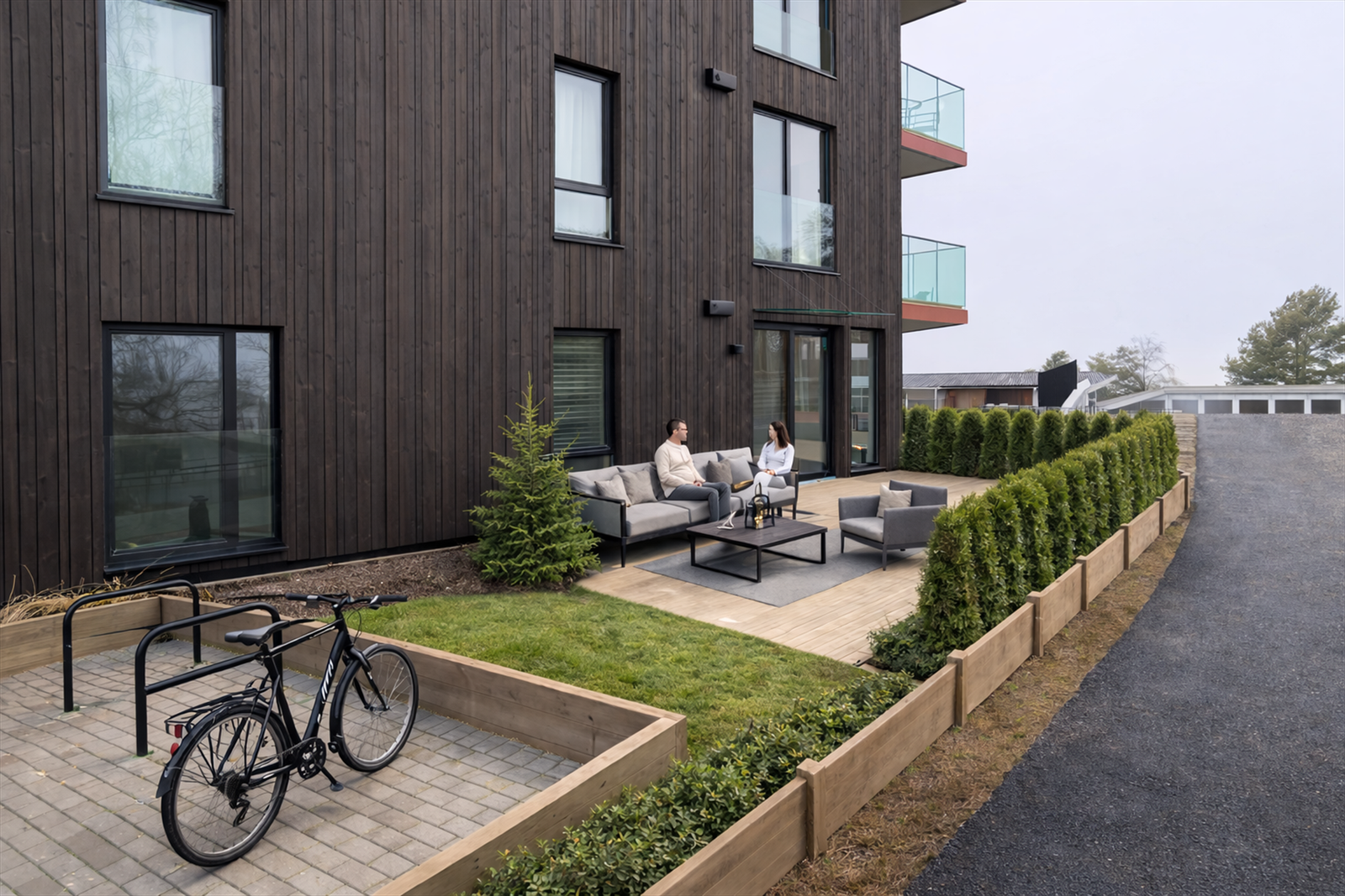 Terrasse. Bildet er digitalt innredet. Avvik vil forekomme. Galleribilde