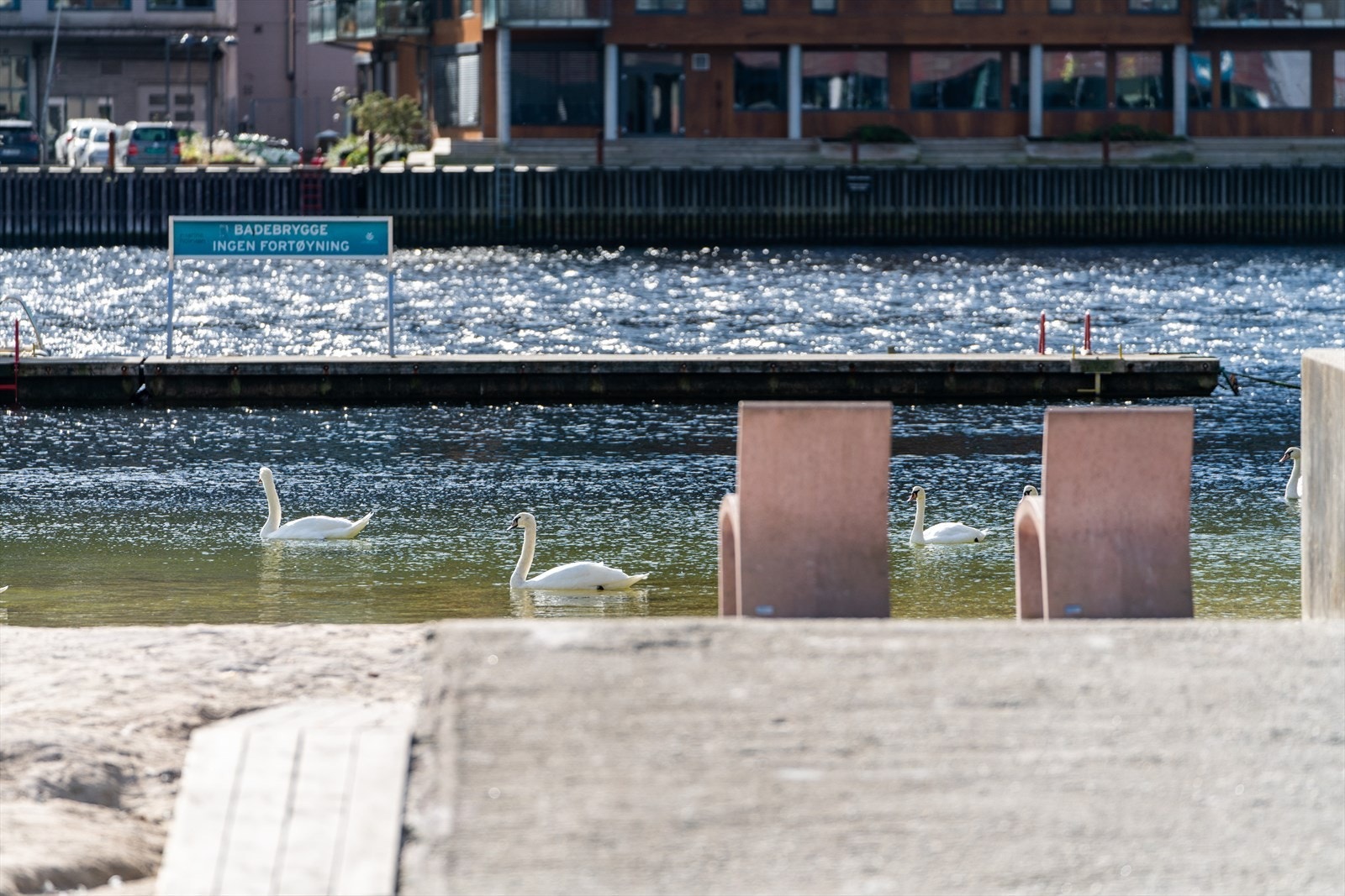 Her finer du også den populære bystranden med skjellsand. Galleribilde