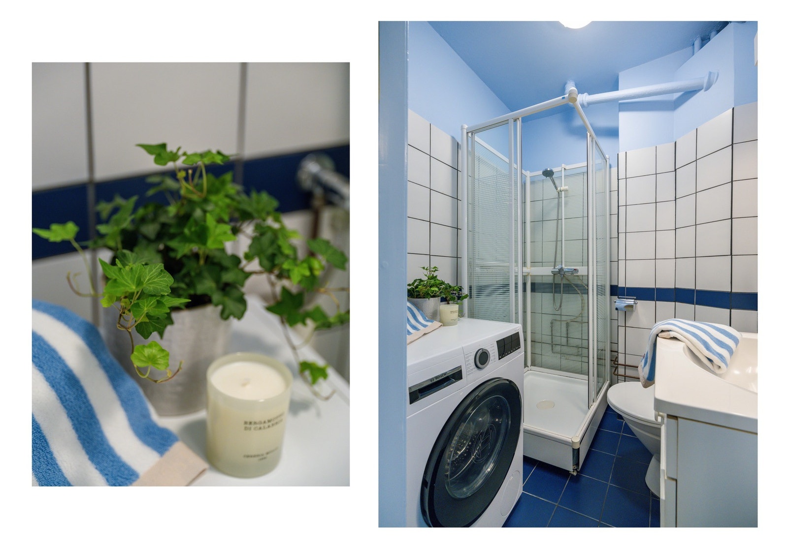 Badet er av god størrelse, med plass til egen vaskemaskin. Det er også fellesvaskeri i blokka. Galleribilde
