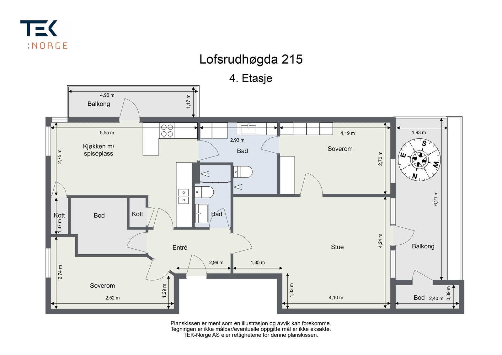Planløsning 4. etasje. Galleribilde