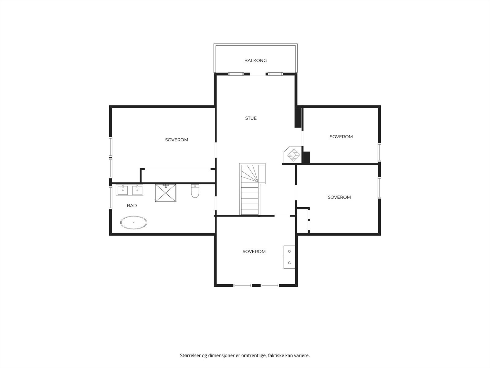 Plantegning 2.etg. Galleribilde