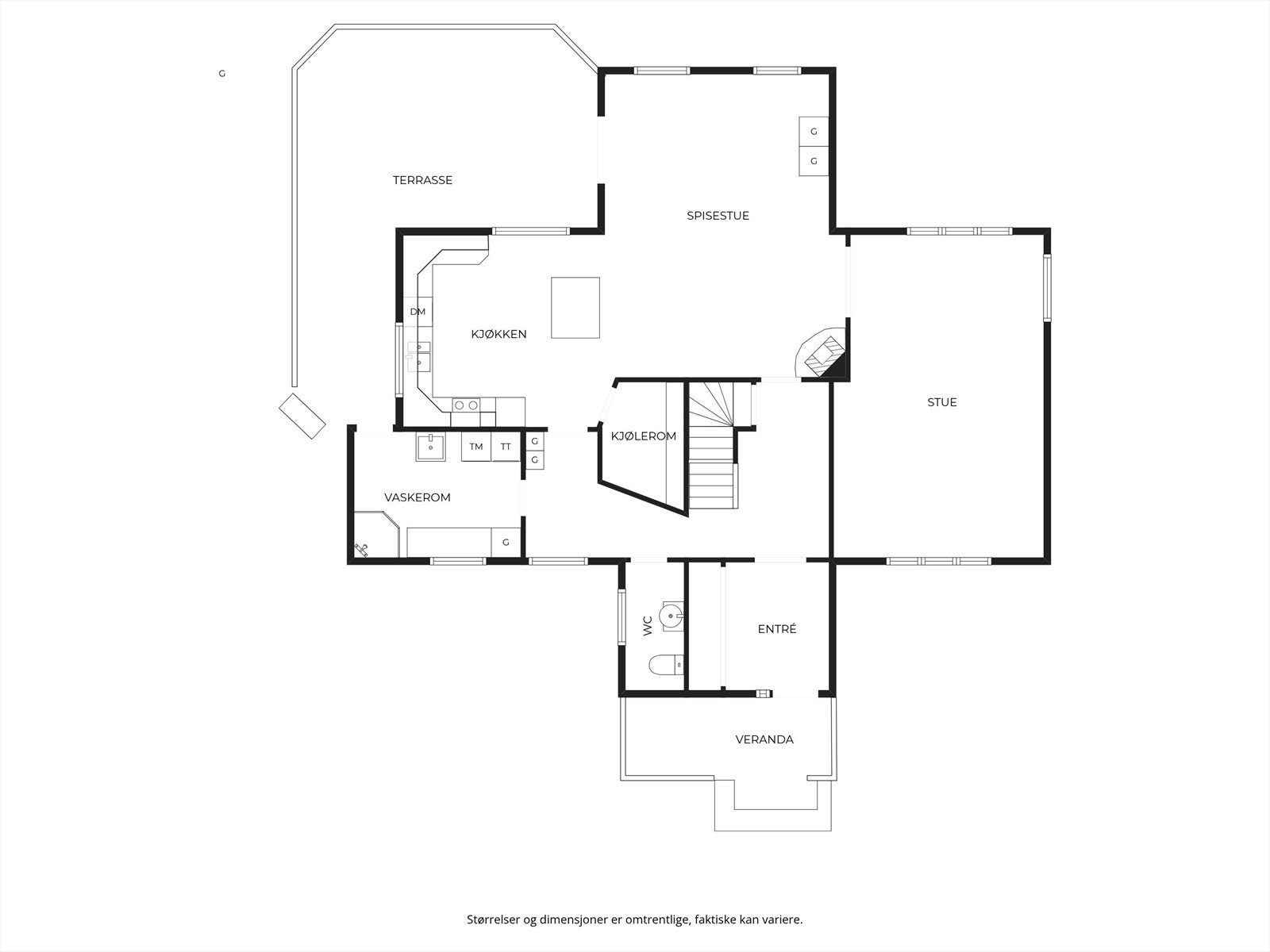 Plantegning 1.etg. Galleribilde