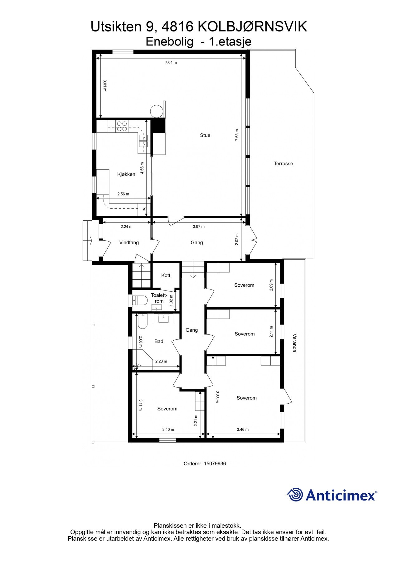 Plantegning hovedetasje Galleribilde