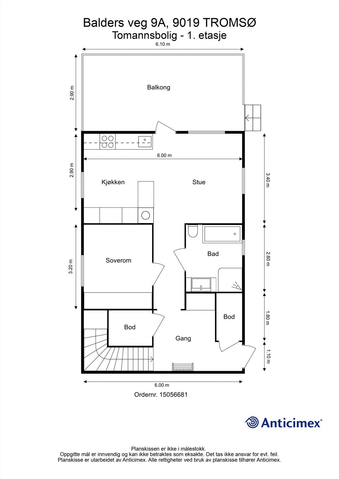 Plantegning 1.etg Galleribilde