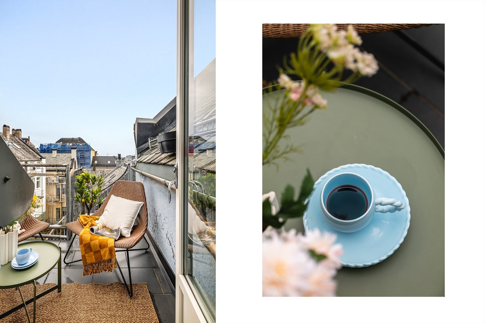 Nyt solstråler med en kopp kaffe? Galleribilde