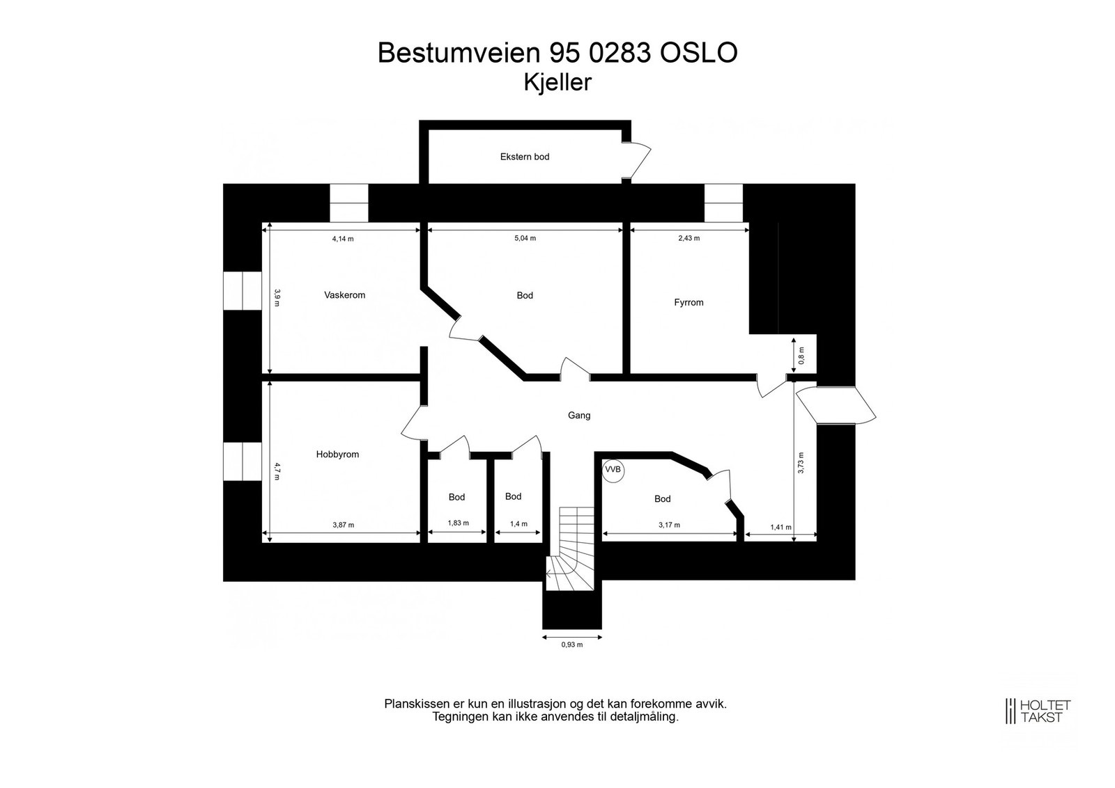 Plantegning kjeller. Galleribilde