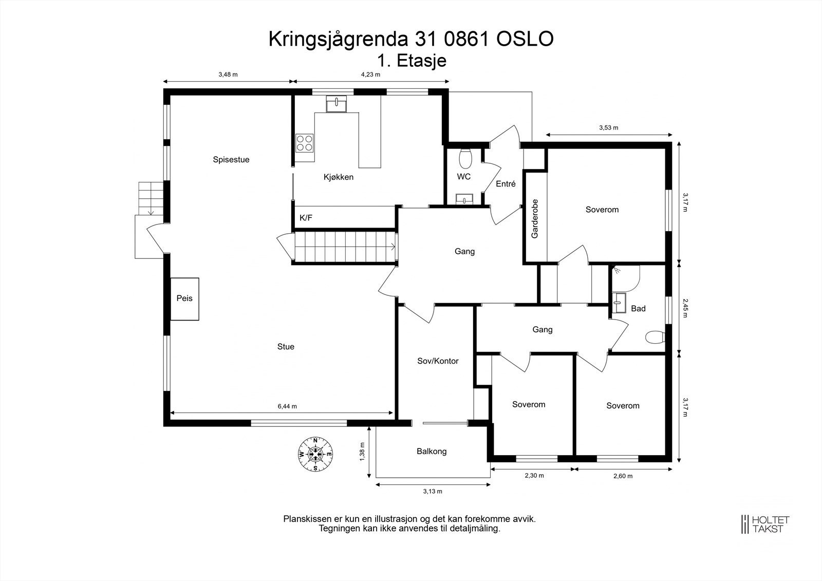 Plantegning 1. etasje Galleribilde