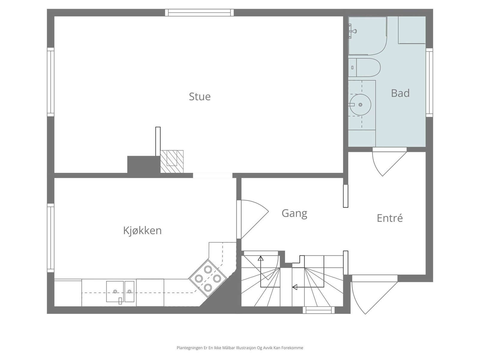 Plantegning hovedetasje Galleribilde