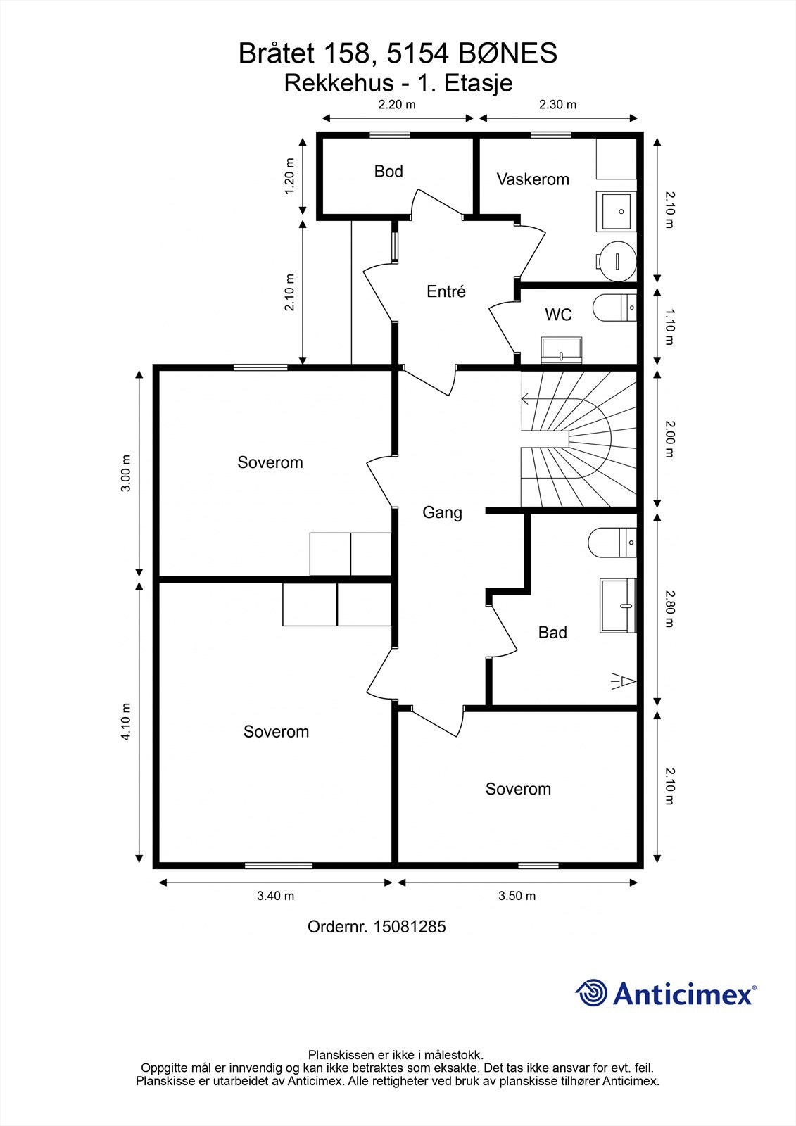 - Plantegning for 1. Etasje - Galleribilde
