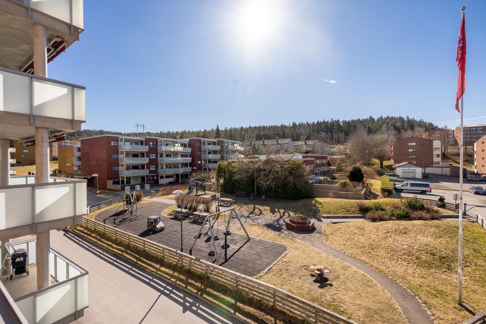 Utsikt fra balkongen Galleribilde