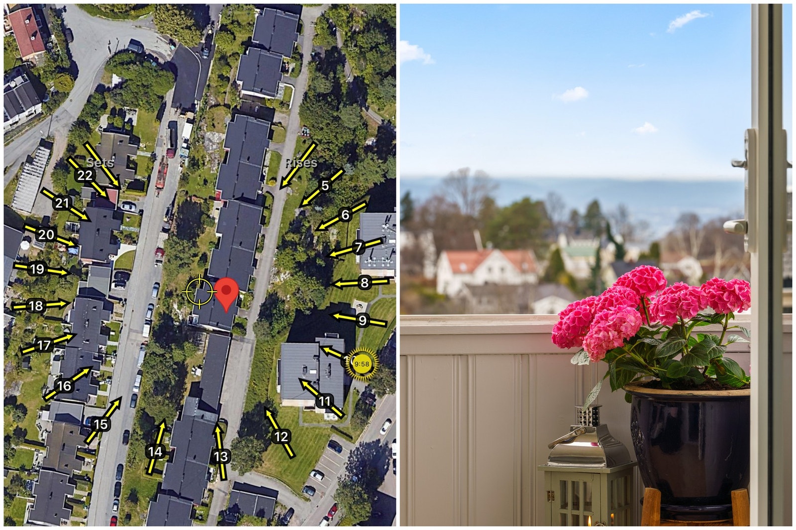 Den vestvendte beliggenheten sørger for meget gode solforhold på balkongen. Galleribilde