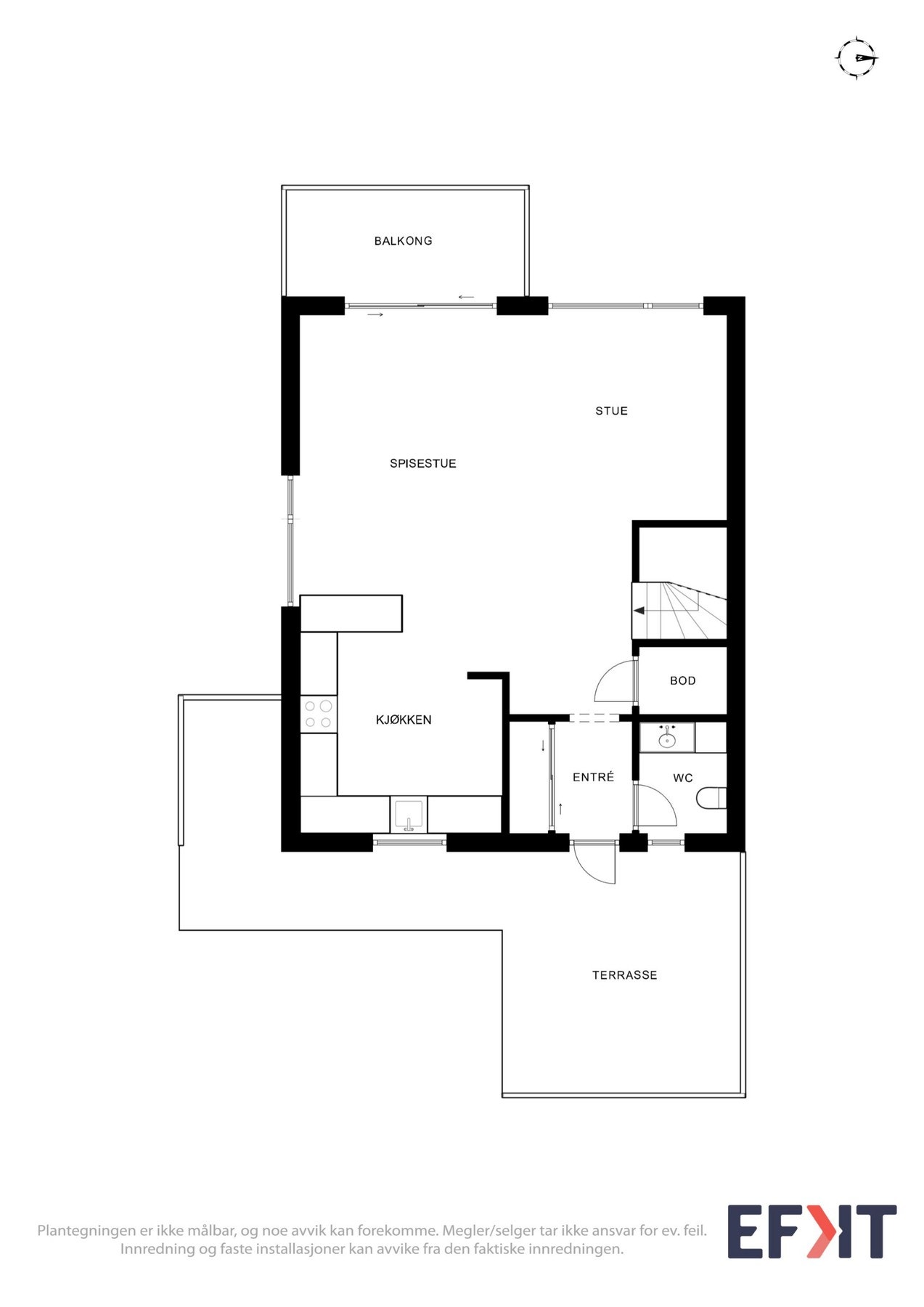 Plantegning - Hovedetasje Galleribilde