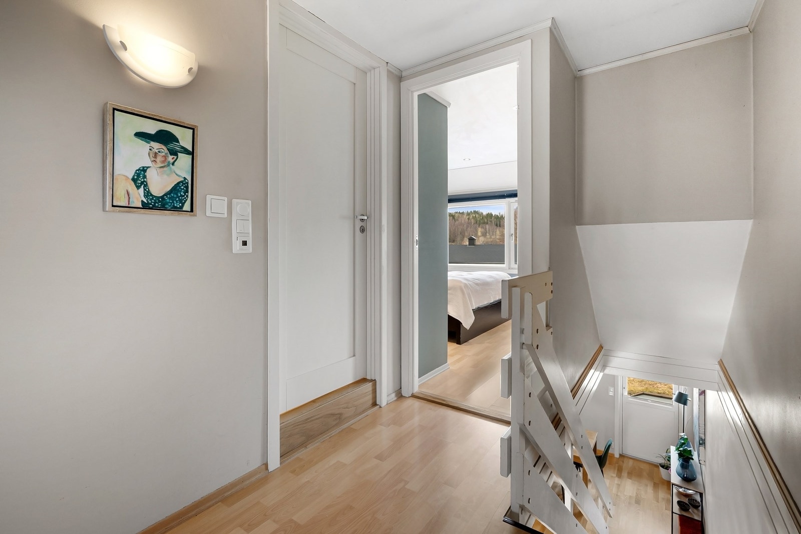 I øverste etasje finner du soveromsavdelingen med 3 gode soverom og bad Galleribilde