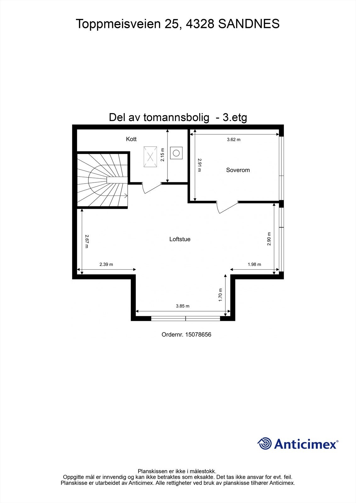 Plantegning- 3 etg. Galleribilde