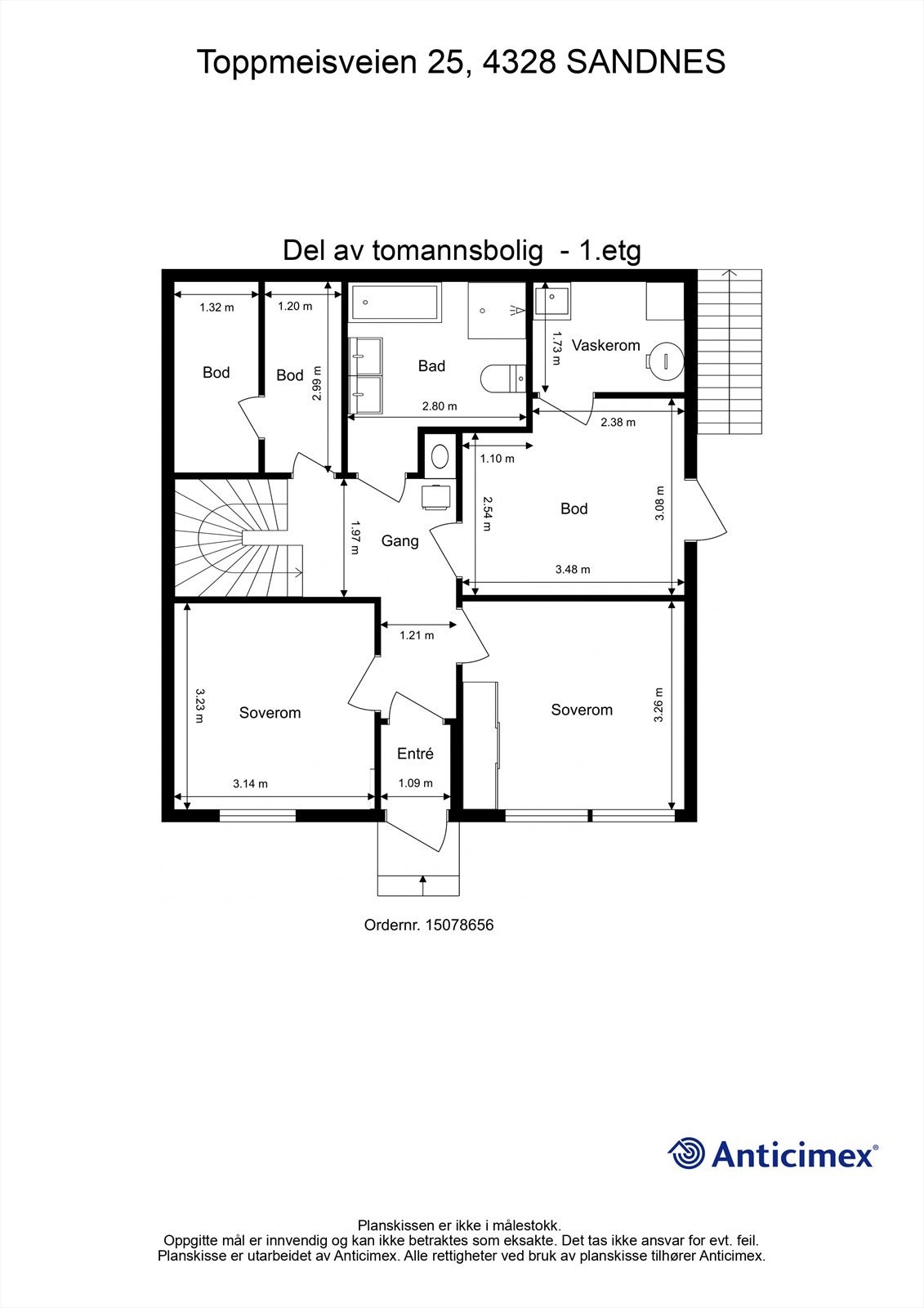 Plantegning 1 .etg. Galleribilde