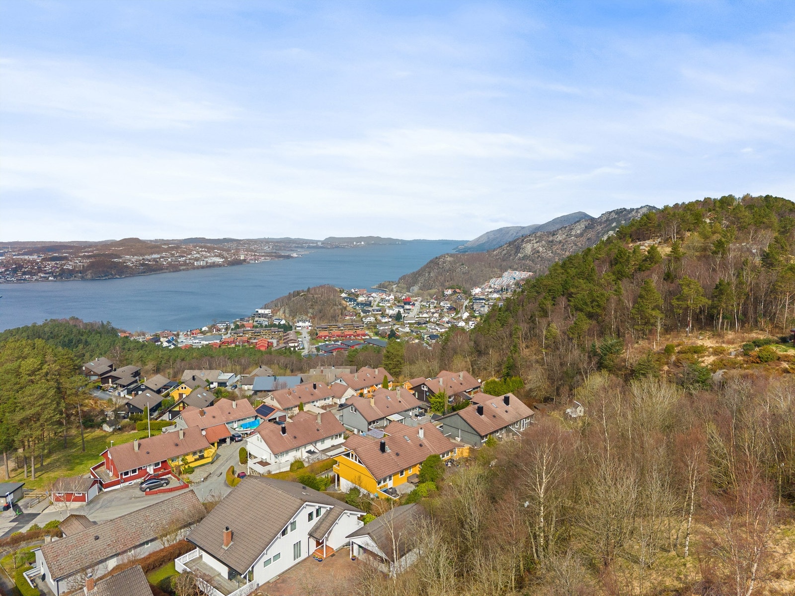 Høydefoto av området rundt huset. Galleribilde