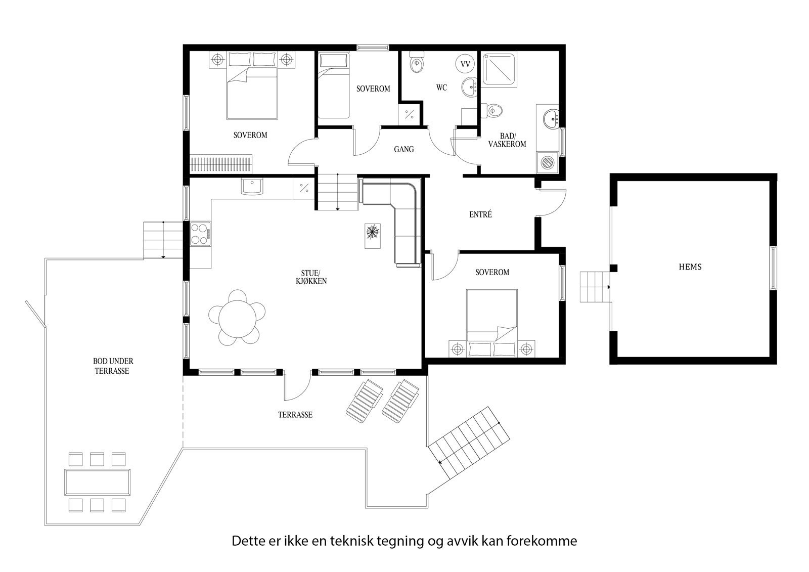 Planløsning for bygningsmassen Galleribilde