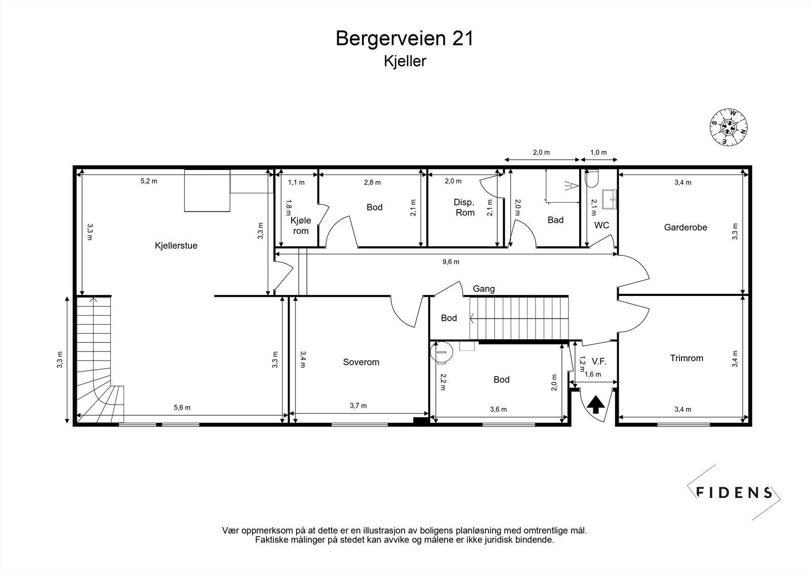 Plantegning underetasje Galleribilde