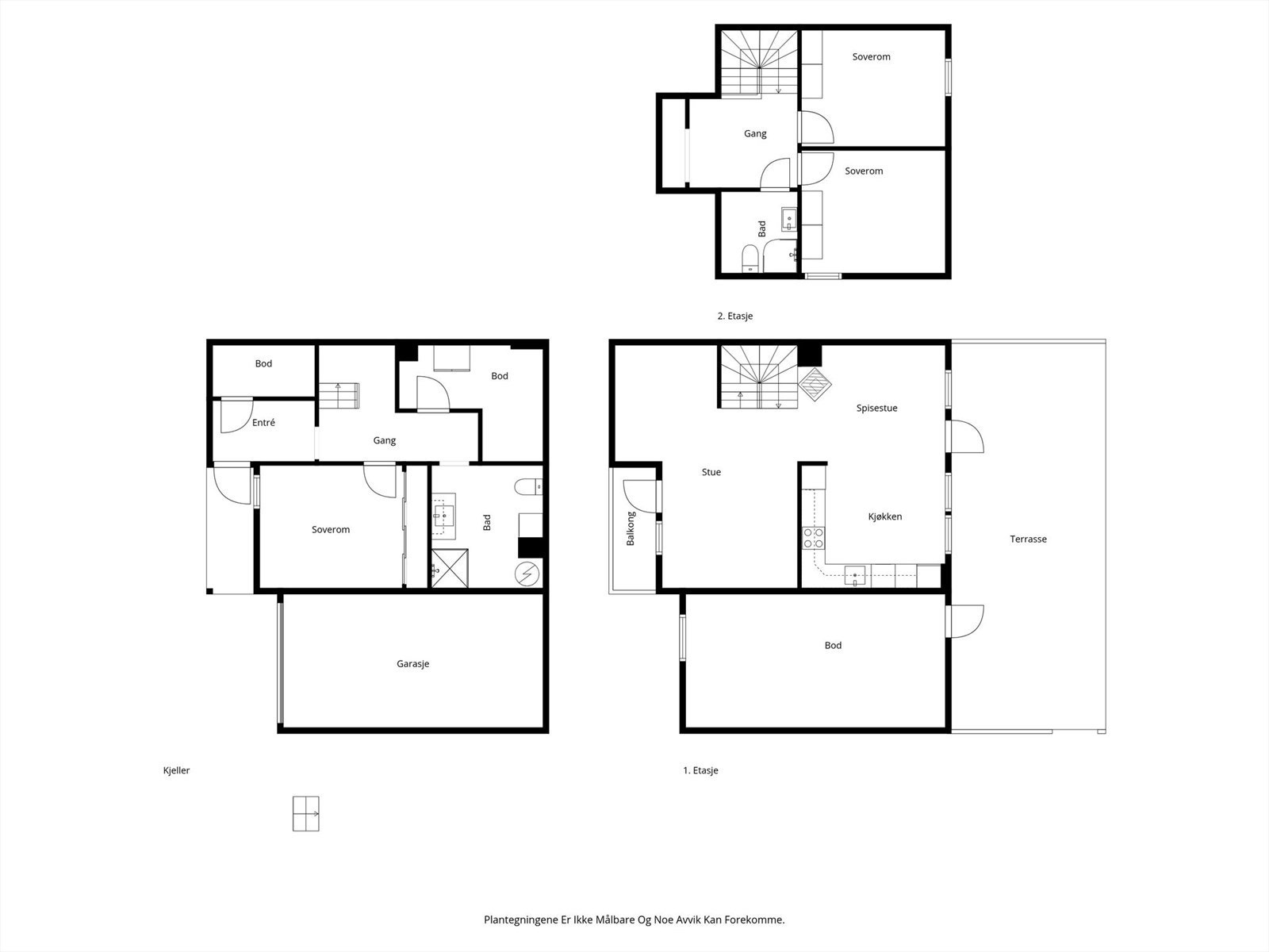 Planskisse alle plan. Galleribilde
