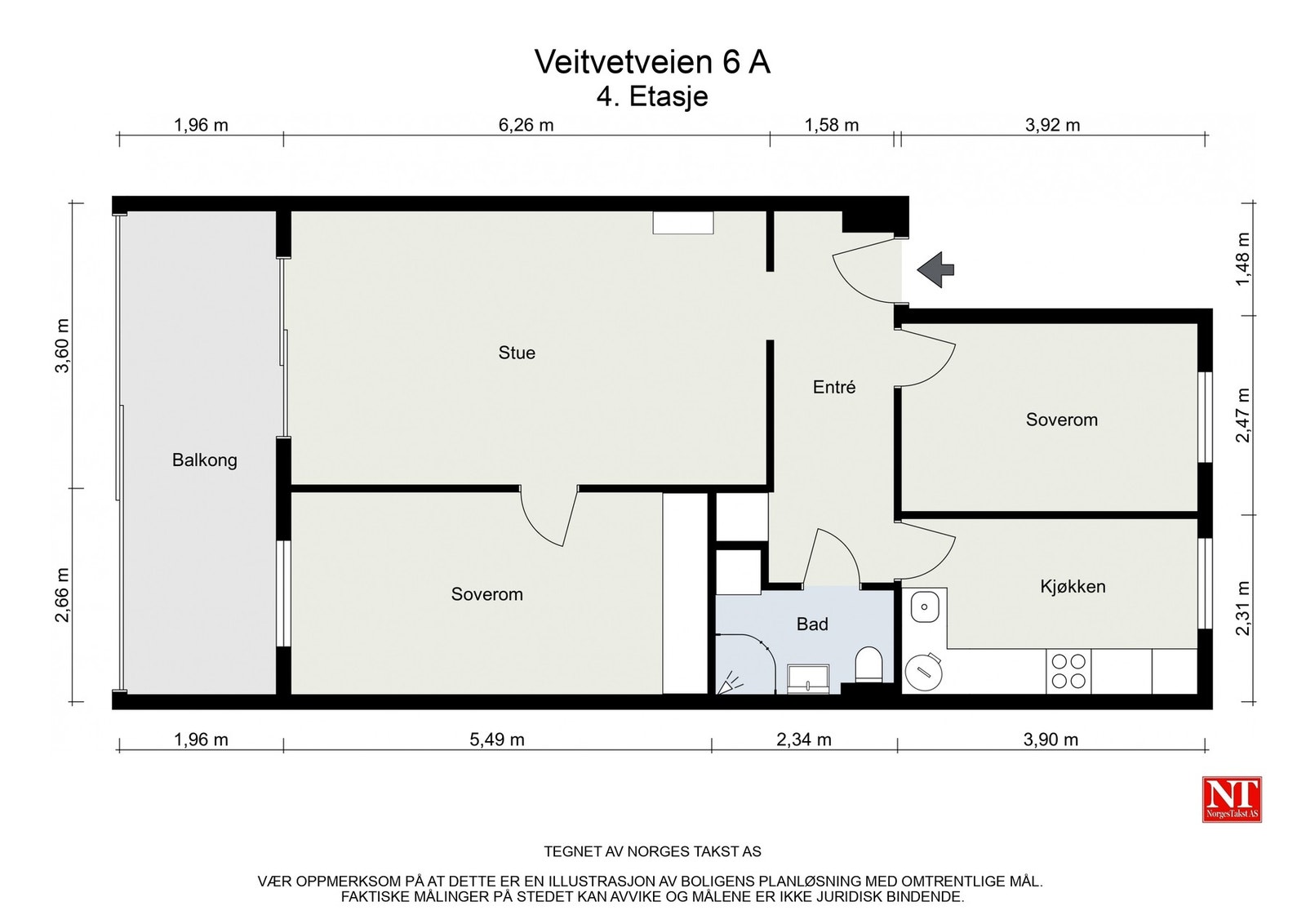 Plantegning 4.etasje. Galleribilde