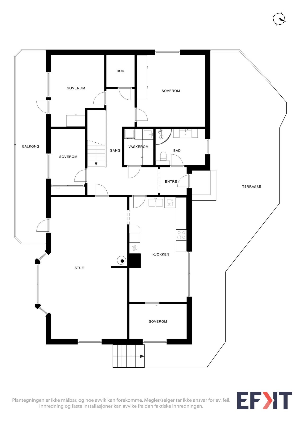 2D Plantegning - 1.etasje. Galleribilde