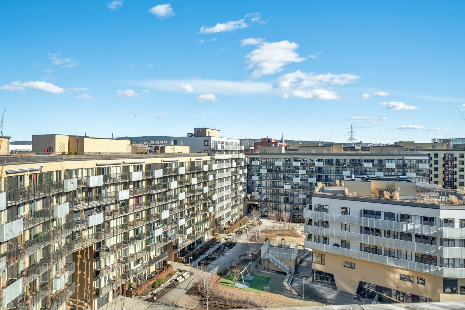 Utsikt fra takterrasse Galleribilde