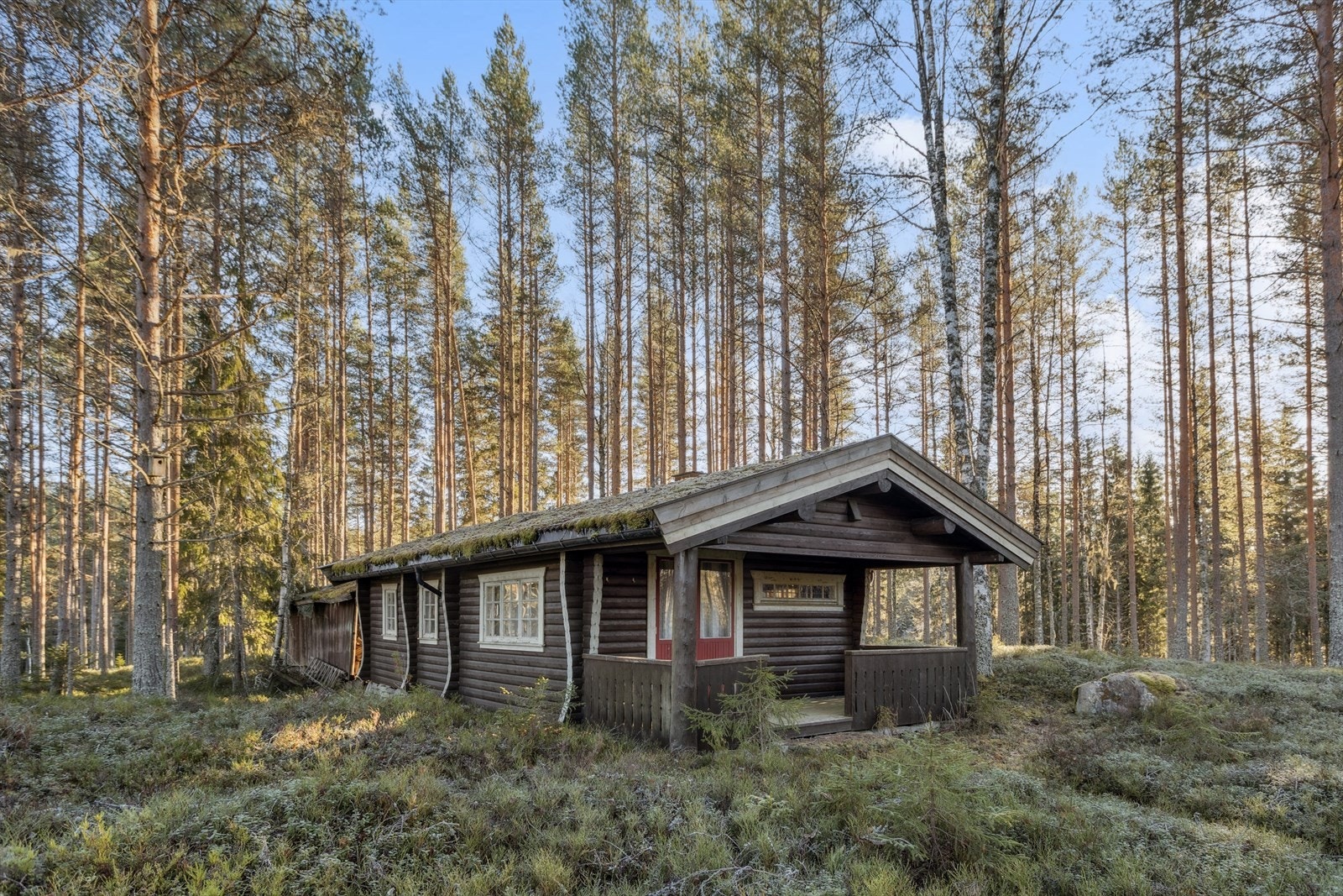 Hytta har en tradisjonell utforming. Galleribilde