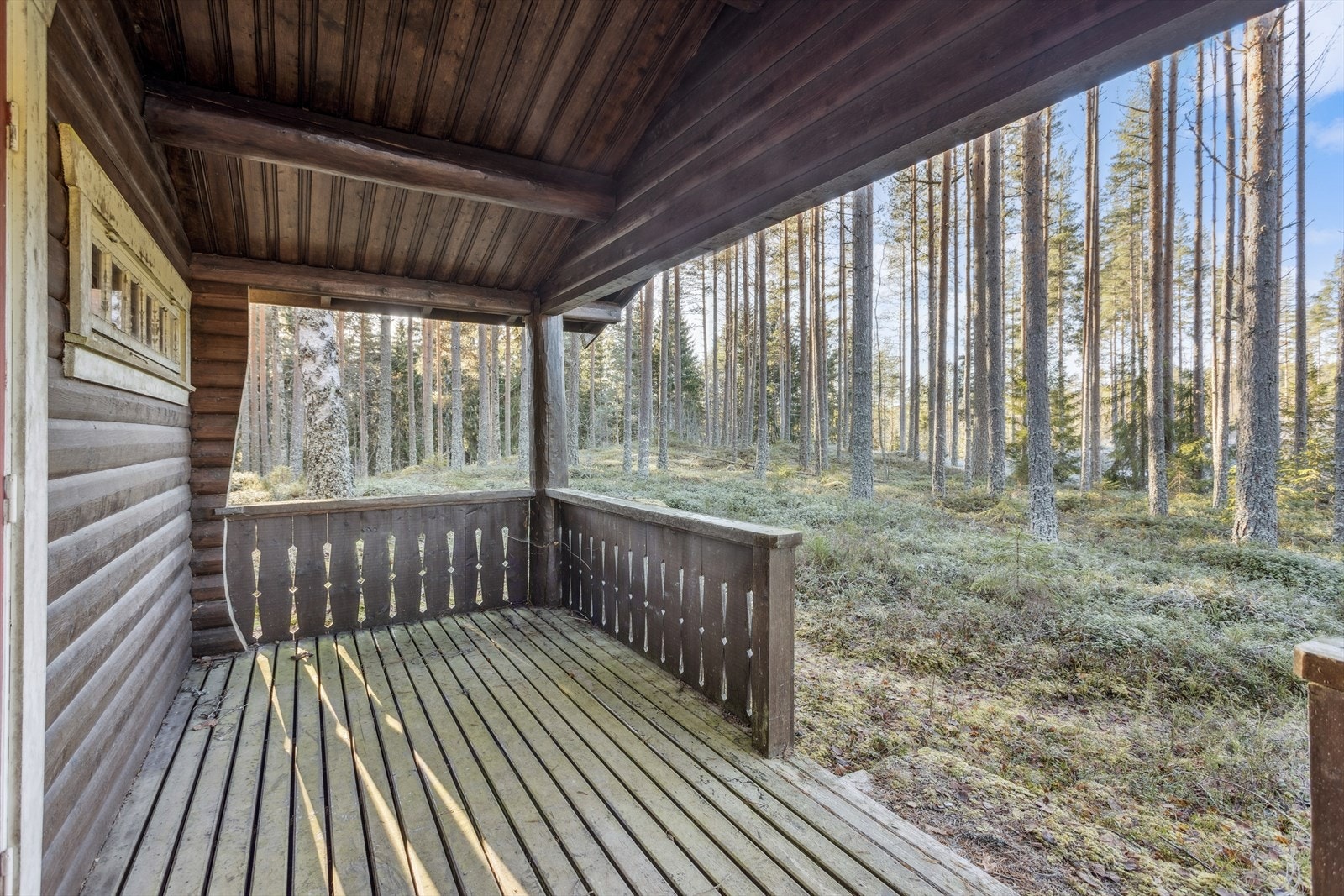 Den overbygde terrassen gir en lun uteplass. Galleribilde