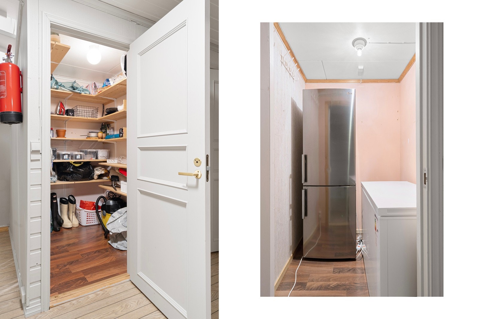 Boligen har to innvendige boder