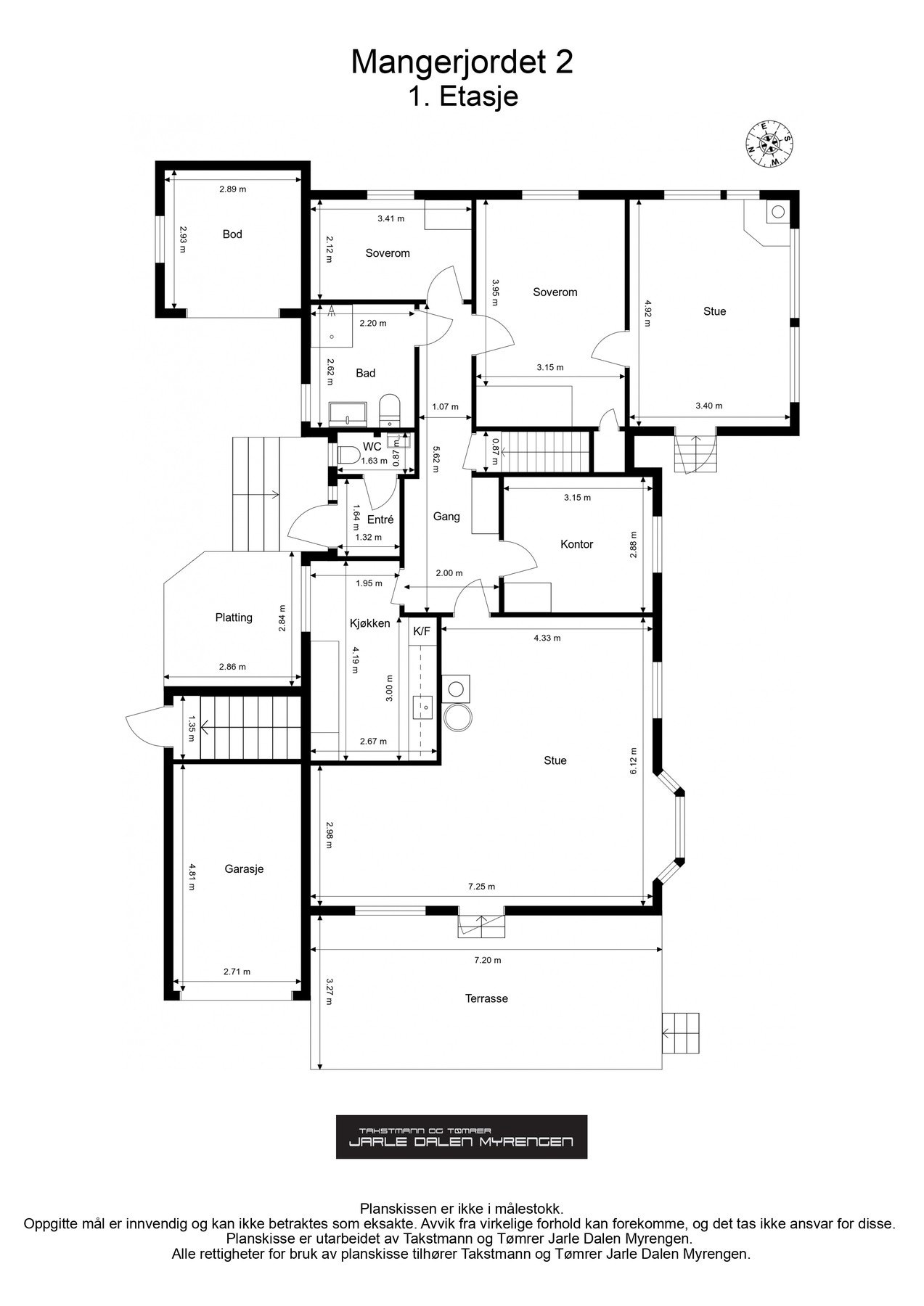 Plantegning hovedetasje Galleribilde