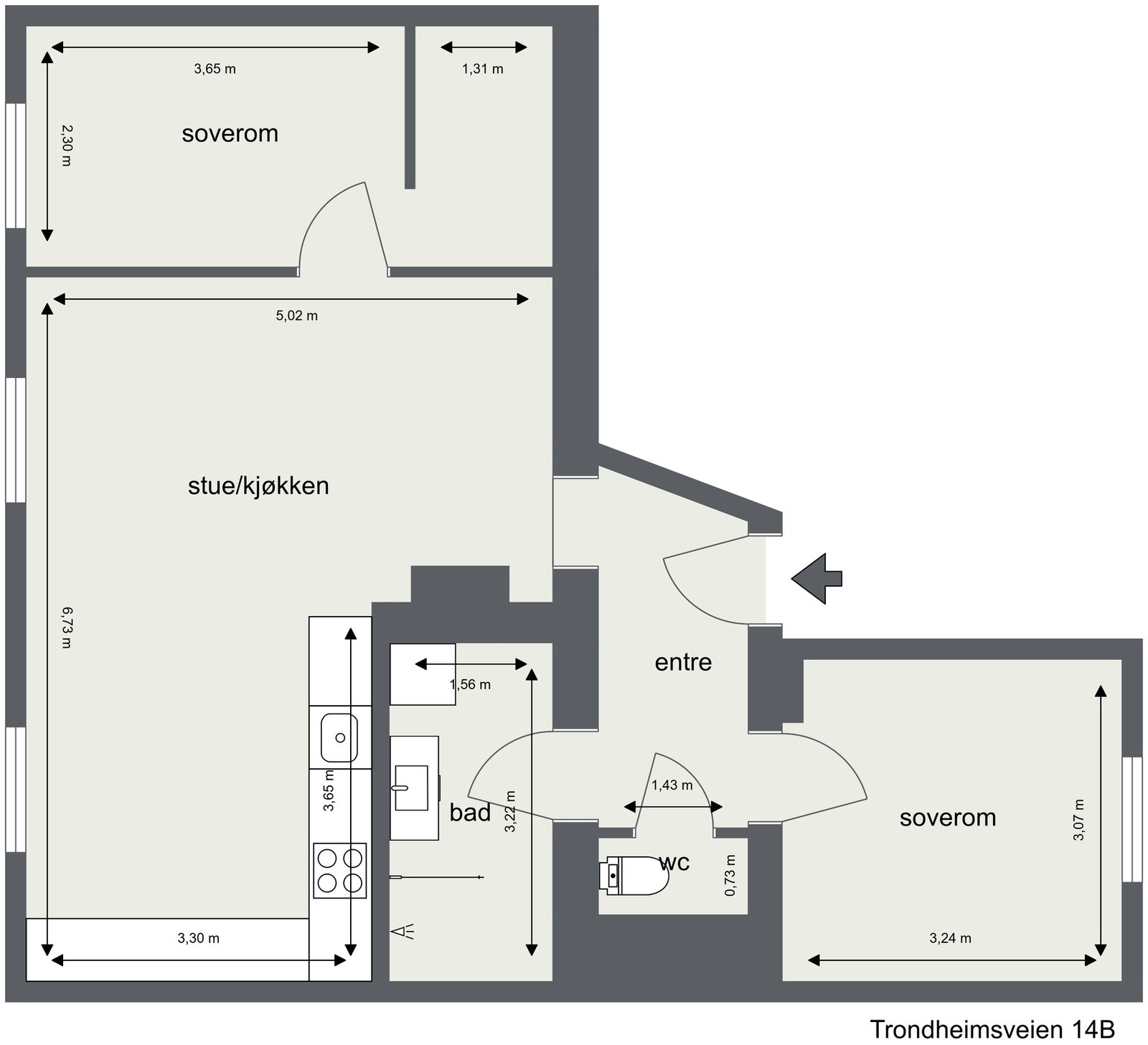 Plantegning 3. Etasje Galleribilde