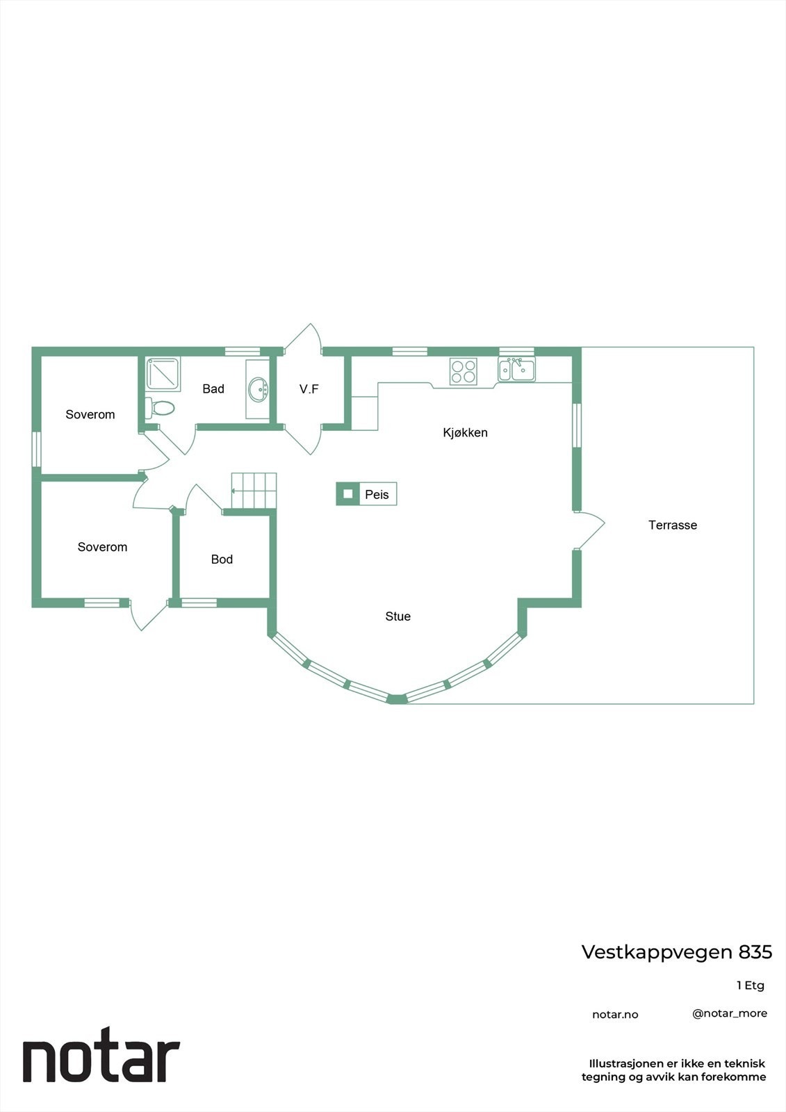 Plantegning - hovedetasje Galleribilde