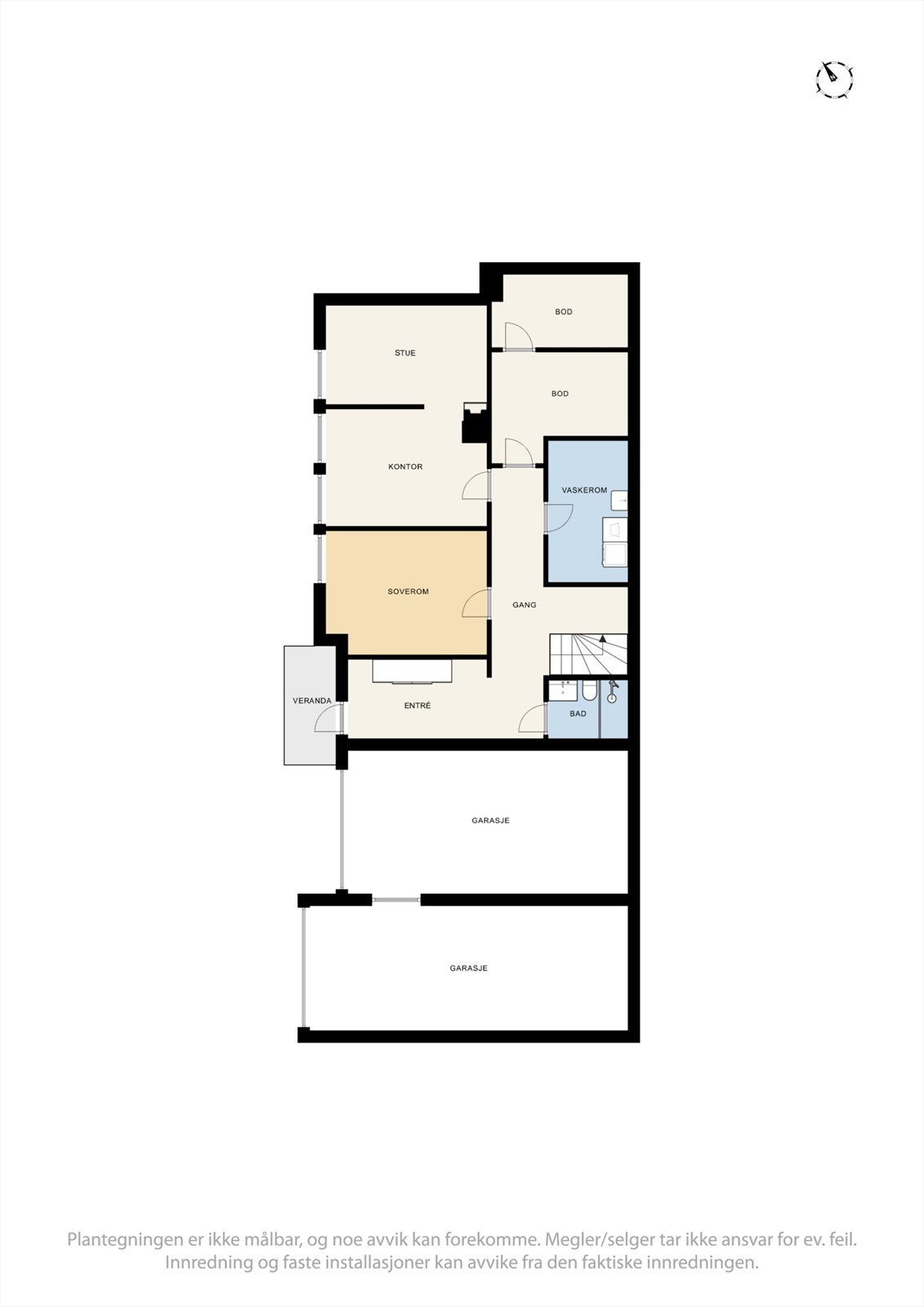 Underetasjen har et bruksareal på 81 m² og inneholder blant annet bad, soverom, boder og ekstra stue. Galleribilde