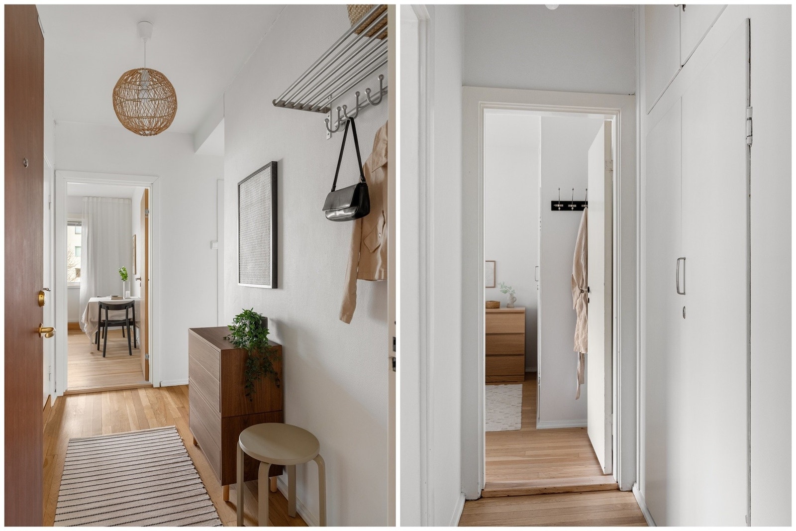 Entré med stor plassbygd garderobe. Galleribilde
