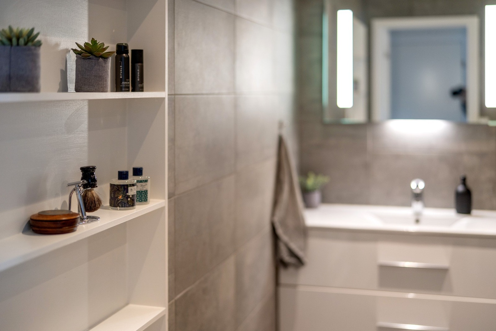 Badet var oppgradert i 2014 og delikat og innbydende Galleribilde