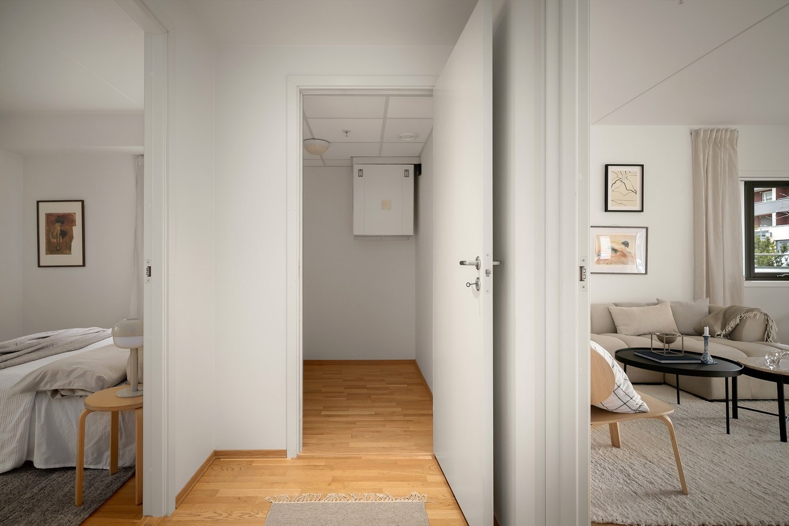 Leiligheten disponerer bod på 3 m² og i tillegg en kjellerbod på 5 m², som gir ekstra lagringsplass. Galleribilde