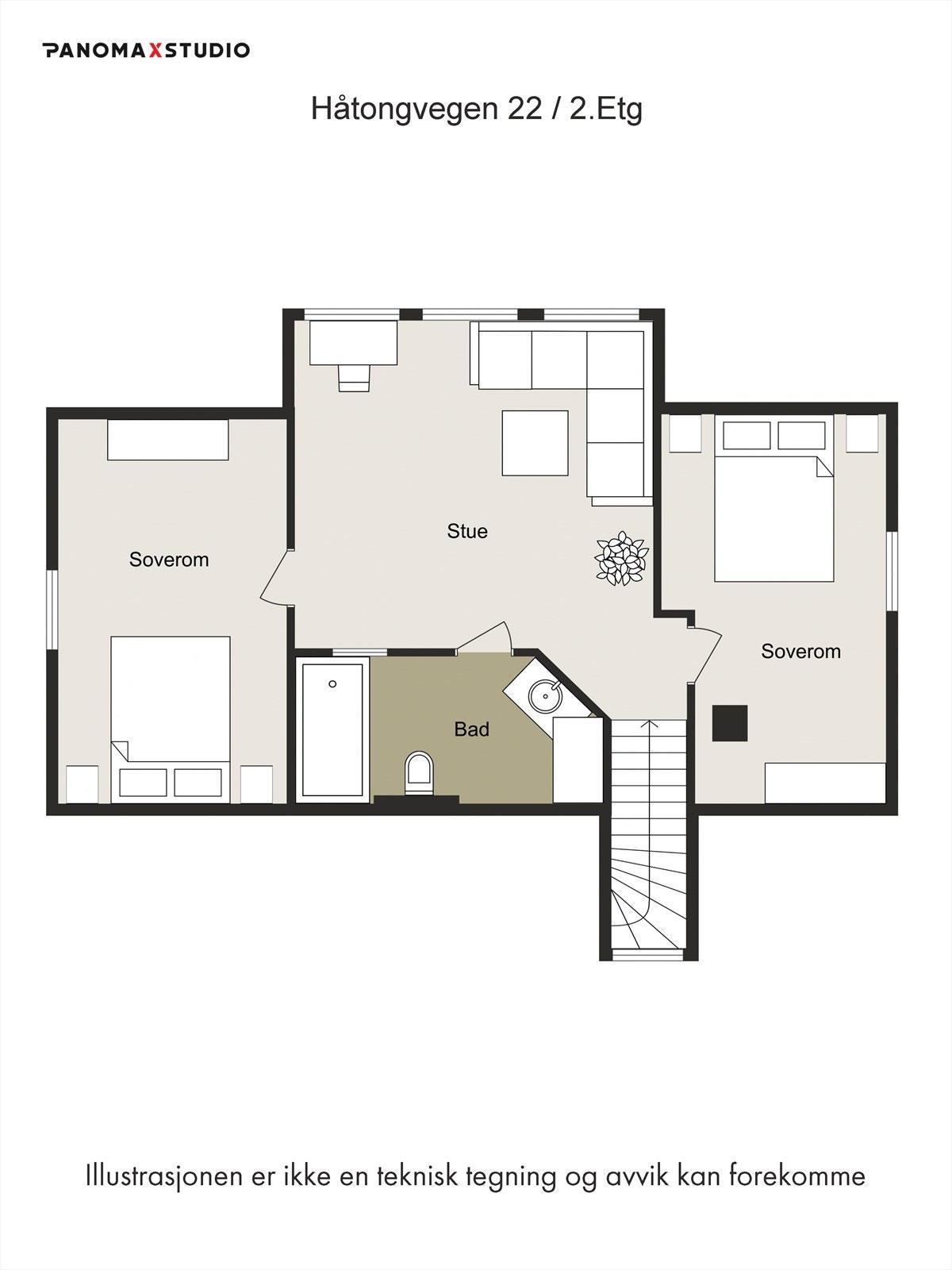 Planløsning loft Galleribilde