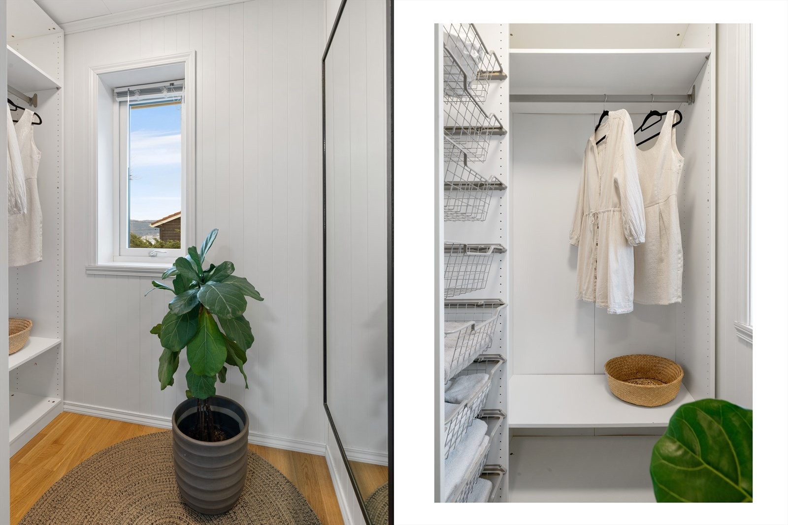 - Direkte tilkomst til bod på 2,5m², praktisk innredet med garderobeløsning - Galleribilde