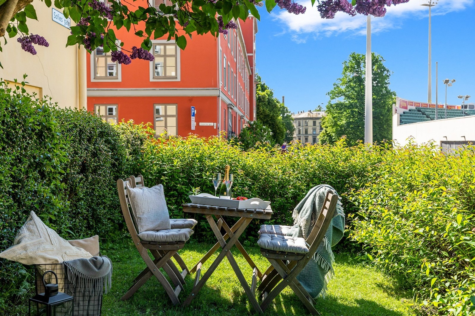 Hageflekken har gitt mange fantastiske stunder med alt fra rolige morgenkaffer til feststemning når Oslo Maraton passerer forbi. Galleribilde