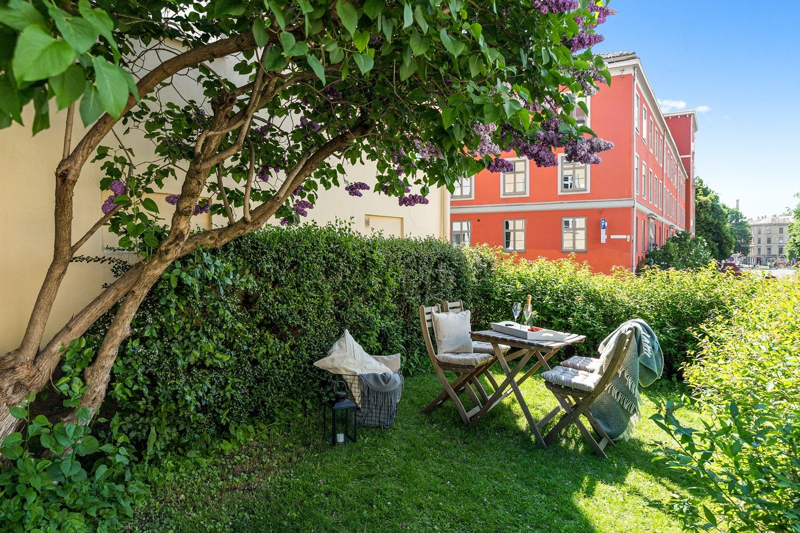 Forhagen er borettslagets fellesareal. Galleribilde