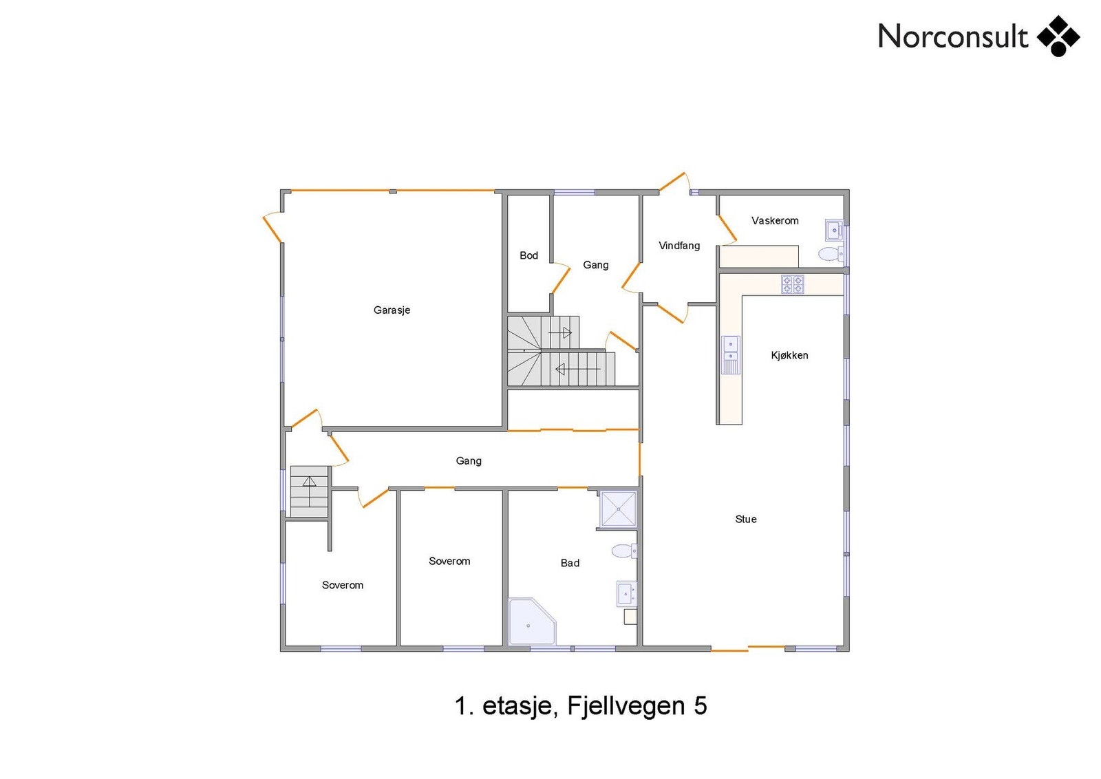 Planskisse - 1.etasje Galleribilde