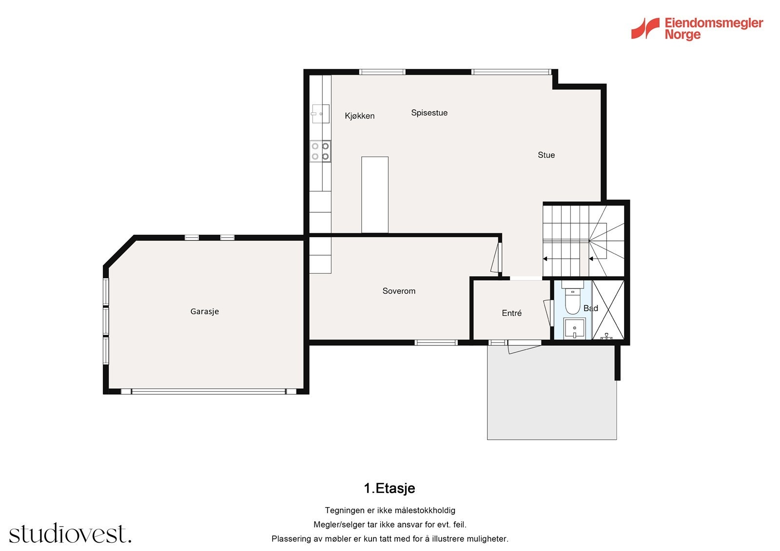 Plantegning 1. etg Galleribilde