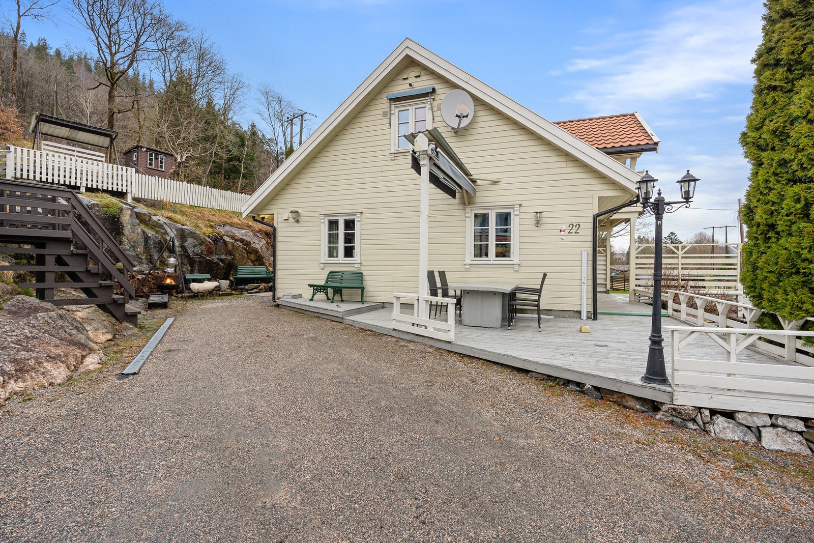 Fra gårdsplassen utenfor huset Galleribilde