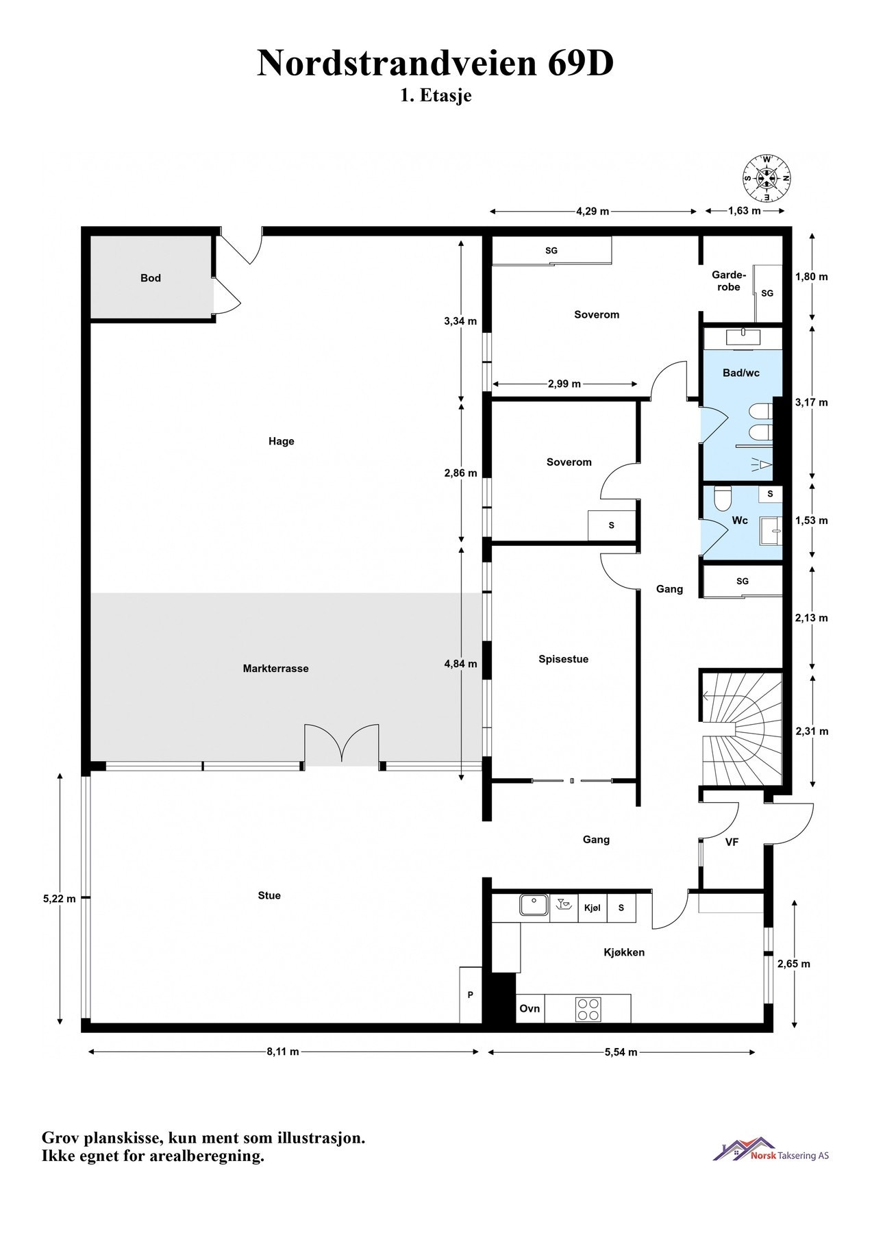Planskisse 1. etasje Galleribilde